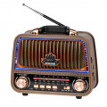 Nešiojamas radijo imtuvas su Bluetooth, USB, microSD, AUX Kruger&Matz Retro rudas